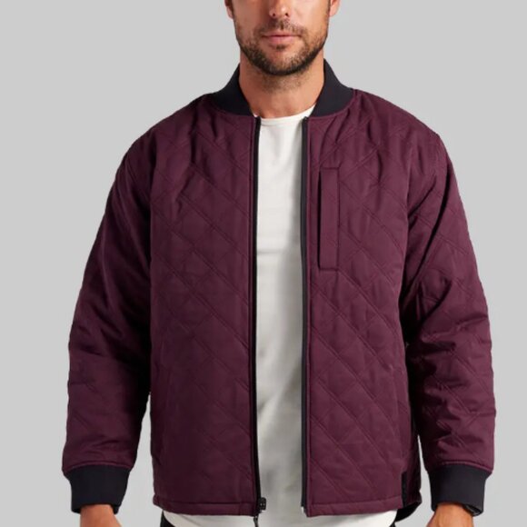 Hi-Lo Reversible Bomber Jacket - Purple Men's Large - Picture 1 of 4